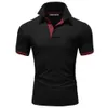 Heren Polo's Nieuwe Mens Polo Shirt Casual Solid Color Slim Fit Mens Polo Shirt Summer Rapel Heren Topl2405