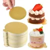 Baking Moulds 100PCS Golden Round Cupcake Paper Tomouse Dessert French Pastry Shim Cake Holder