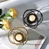 Bandlers INS Metal Geometric Gold Holder Ornement Stand Bandlelight Stand Dinner Table Decor Christmas Wedding Party Candlestick