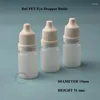 Opslagflessen 500/Lot Groothandel 5 ml Lege Plastic Squeezable Druppel Bottle Oog Vloeistof Pot Witte dop Kleine container 5G Verpakking