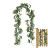Fiori decorativi viti Rattan 9ft Norfolk Pine Ghirlanda Decorazioni natalizie in finto artificiale per look naturale per casa esterno