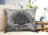 CushionDecoratief kussen Valknut en boom des levens