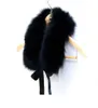 Faux Pur Collar Women Winter Fashion Ladies Brand de luxo Fake Fox Fur Schalf Shawl e Stoles Feminino 52cm Black White H09232335095