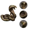 Dekorativa figurer trädgårdsdekor hantverk cobra staty prydnad zodiak orm miniatyr koppar skrivbordsdekoration te husdjur brons