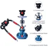 1pc Arabic Hookah Tubo único cachimbo de vidro de vidro de vidro de vidro de vidro Conjunto de acessórios para fumar férias na moda presentes 240510