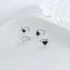 Backs Earrings Elegant Punk Love Heart Star No Pierced Copper Women Ear Clips Korean Hoop Clip On Cuff