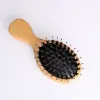 Novo Mini Beauty Beauty Hairbrush Scalp Massage Brush pente penteEscova de cerdas de javali natural