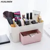 Storage Boxes Double Layer Makeup Organizers Box Plastic Cosmetic Drawers Jewelry Display Desktop Make Up Container Boxe Organizer