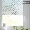 Оконные наклейки прозрачная стеклянная пленка защита от уединения заморожена с блокировкой ультрафиолетового ультрафиолета для ультрафиолета для домашнего декора ванной комнаты