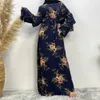 イスラム教徒のイスラム教徒のプラスサイズファッションホットニューアラブドバイレディース服イスラム女性プリントローブドレスサウジアラビアマレーシアロングSLVEエレガントT240510