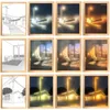 Lampes de table inspires de style LED peinture de lampe décorative lampe USB Plug de rotation artisanat Luminal Po Birthday Gift Decor Bureau