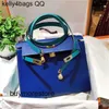 Top Cowhide Handbag Epsom Leather Genuine Leather 25cm custoized color luxury wax line stitching can make other colors39IFYTQL