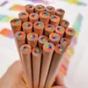 Kalemler 24 Renkli Kalemler 7-1 arada Gökkuşağı Kalemleri Ahşap Çok Renkli Kalemler Çocuk ve Yetişkin Sanat Resimleri D240510