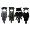 Berets Funny Beard Beanie Horn Hat Ear For Protection Warm-Winter Wool