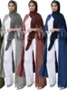 Etniska kläder Ramadan Eid Mubarak Kaftan Robe Kimono Femme Musulmane Open Abaya Dubai Turkiet Islam Muslim Long Dress for Women Pakistan Caftan T240510