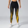 Ensembles actifs 2pcs Yoga Set Femmes 3D Red Fire Print Top Top High Hip Hip Louting Leggings Workout Gym Tenues Sports Fitness Suisse Running