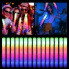 UPS RGB LED Glow Foam Stick Tube Clotful Light Glow في The Dark Birthday Party Supplies Supplies Party Decorations Z 5.11