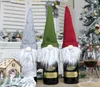 Case NIEUW 2020 Gezichtsloze fles wijnpop Kerstmis Nordic Land God Santa Claus Champagne Wine Bottle Cover Nieuwjaar Decoratie7341491
