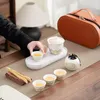 Tee -Sets Reise Tee -Set Outdoor Tragbares Camping -Kit Keramik Cracker Cup Office Pot Pot