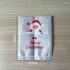 Enveloppe-cadeau 100pcs / lot Sacs en plastique Blanc Santa Claus Cookie Emballage 8,5x11 cm Cupcake