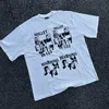 T-shirts masculins harajuku décontracté dessin animé imprimé anime T-shirt surdimensionné en vrac