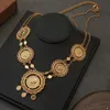 Collier de bijoux de monnaie ataturk avec cloche Tassel Gold Placing Turc Bridal Bijoux Pendard Royal de mariage Royal Cadeaux musulmans 240511