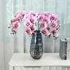 Decorative Flowers 3D Printing 9 Phalaenopsis Butterfly Orchid Artificial Home Decor Wedding Party Decoration Vase Plants Flores