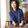 Ethnische Kleidung 2024 Chinesisch verbesserte Cheongsam Dress Plate Button Hemd Top Zen Style Art Cotton Leinenwäsche