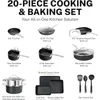 Ensembles d'ustensiaux de cuisine 20 pots et casseroles PC Réglage de casseroles de cuisine sans bâton