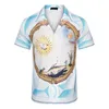 Herren lässige Hemden farbenfrohe Blumendruck dunkel Kurzer Set dünne Seidenblumen Anzug Männer Frauen im Voraus Hawaii Strand Surf Biologie Decay Shorts Shirt