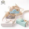 Wooden Fashion Camera Baby Toys Pendant Block Montessori for Children DIY Presents Nursing Gift Outdoor 240509