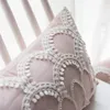 Cuscino in pizzo in pizzo cuscino rosa beige coperte francesi romantiche francesi decorative principessa decorazione della stanza decorazione pilow decorazioni