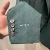 Men Blazers Brioni Green Cashmere Linen Silk Jacket Coat