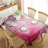 Tiche de nappe de cerise florale rose fleurs de prune fleurs de printemps japonais à imprimé rectangulaire pour la salle à manger décor de la cuisine