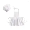 Clothing Sets Children Front Apron And Chef Hat Kid Boys Girls Kitchen Child Craft Kids