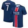 24 25 Paris Mbappe #7 Soccer Jerseys Hakimi Home Away Stadium 2024 2025 Psges Ugarte Maillots de Football Shirt Marquinhos Match Lee Kang In Uniform Kids Kit