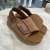 Comfort ben noto designer di sandali UG uomini e donne La stessa chiusura in velcro a punta a punta spessa casual Venus Slides Slivers Times 35-42