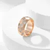 Europa America Style Ring Männer Frauen Frauen Edelstahl plattiert Gold Gravavavured Letter Wabe -Einstellungen Diamantliebhaber Biene meine Liebesringe