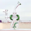 10 -дюймовый головокружительный Bong Green Premium Three Tribes Saint Смешанный цвет нео Fab Hokah Water Tipe Стеклянные бонги с 14 -миллиметровой чашей, готовые к использованию склада США