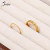 Clusterringe Joolim High -End -PVD wasserdichte Fade Fade Fode Fine Simple Getriebe -Form Ring für Frauen Edelstahlschmuck Großhandel Großhandel