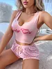 2024 European and American Summer New Letter Imprimer Sexy Suspender Top ShortSpajama Set