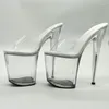 Slyckor Transparent Crystal Women's 8-tums högklackade skor 20 cm Gossip Girl Like Sexy Platform