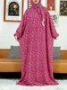 Vêtements ethniques 2024 Abayes de rayons musulmanes pour femmes Ramadan Prayer Dubaï Turquie Middle East Femme Floral Floral Loose African Robe Turban Joint T240510