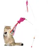 1PC Pet Cat Toy Stick Toys Fish Design Teaser Training Training Wand Stick Plastic Floss Toy pour chats chaton animaux de compagnie Produits Cat2332896