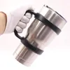 Vinglas 30 oz tumlare handtag rostfritt stål kaffekoppar uppgradera antislip justerbar resemugg (svart)