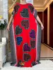 Etnik Giyim 2023 Yaz Afrikalı Lady Elbise Büyük Dantel Eşarp Pamuk Baskı Gevşek Çiçek Bouubou MAXI İslam Kadın Kısa Slve Abaya T240510