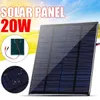 Panneau solaire 20 W Panneau solaire 12V Polycristallins Silicon Cellule DIY Câble étanche Système d'alimentation extérieure pour Campin 240430