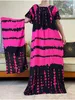 Ropa étnica Nuevo africano Summer corto Slve Boat Vestido suelto Tie Dye Algodón puro Boubou Maxi Islam Mujeres Abaya Party Clothing T240510