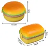 Boîte à lunch hamburger double niveau mignon burger bento micro-ondes enfants à école repas alimentaire conteneur fourche de table