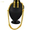 Boucles d'oreilles à collier long de luxe de Dubaï pour les bijoux de cou couloir en or indien de la mariée avec des cadeaux de banquet à filet 240506 240506